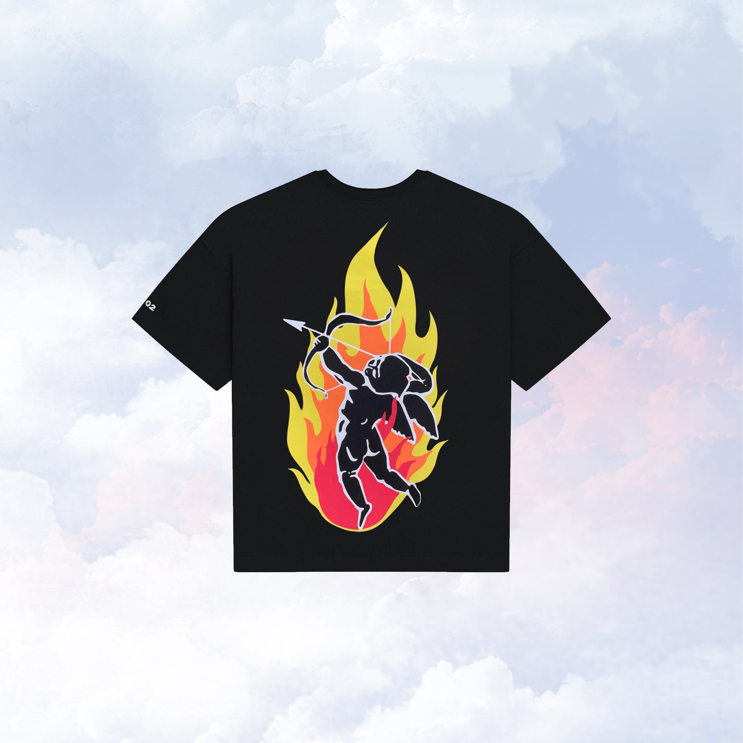 T-SHIRT CUPID IN THE BIG FLAMES